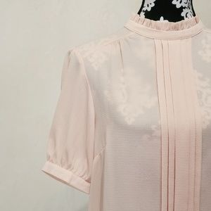 Monteau | Sheer Short Sleeve Blouse Top